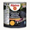 Peinture de finition pour boiseries intérieur-extérieur ALPINA Alkyde Emulsion Brillant Jaune d'or - 0,5L