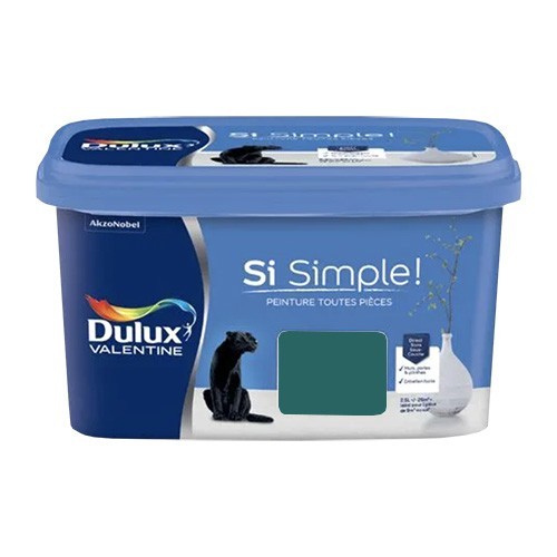 Peinture Dulux Valentine Si Simple! Le Vert canard 2,5L Peinture Dulux Valentine Si Simple! Le Vert canard 2,5L