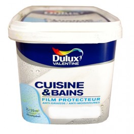 DULUX VALENTINE Cuisine et Salle de Bains Blanc Satin 2L DULUX VALENTINE Cuisine et Salle de Bains Blanc Satin 2L