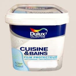 DULUX VALENTINE Cuisine et Salle de Bains Galet Satin 2L DULUX VALENTINE Cuisine et Salle de Bains Galet Satin 2L