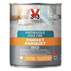 V33 Huile Cire Parquet Déco Gris foncé