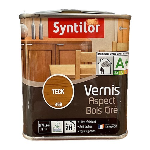 SYNTILOR Vernis Aspect Bois Ciré Teck