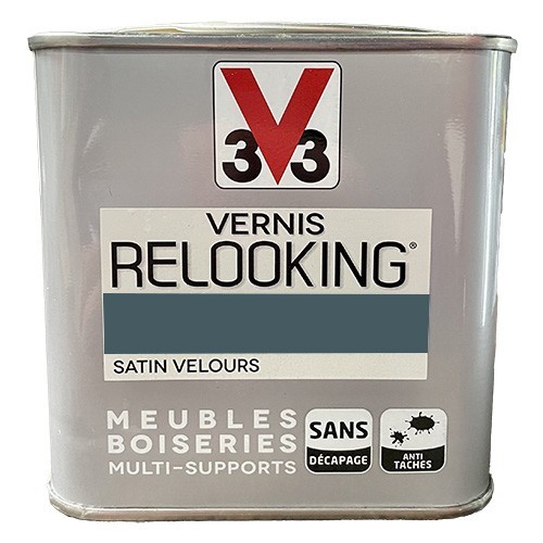 V33 Vernis Relooking Pétrole Satin Velours