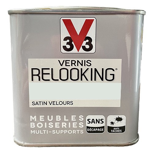 V33 Vernis Relooking Gris Nuage Satin Velours