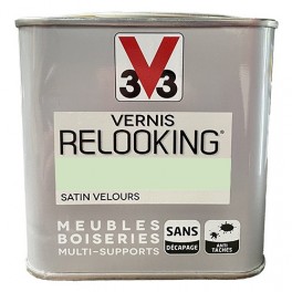 V33 Vernis Relooking Vert Amande Satin Velours V33 Vernis Relooking Vert Amande Satin Velours