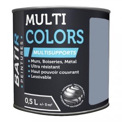 Peintures Multi Colors BÂTIR Satin Soyeux Bleu orage - 0,5L