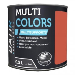 Peintures Multi Colors RECA Rouge Coquelicot Satin Soyeux
