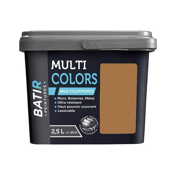 Peintures Multi Colors BÂTIR Satin Soyeux Cannelle - 2,5L