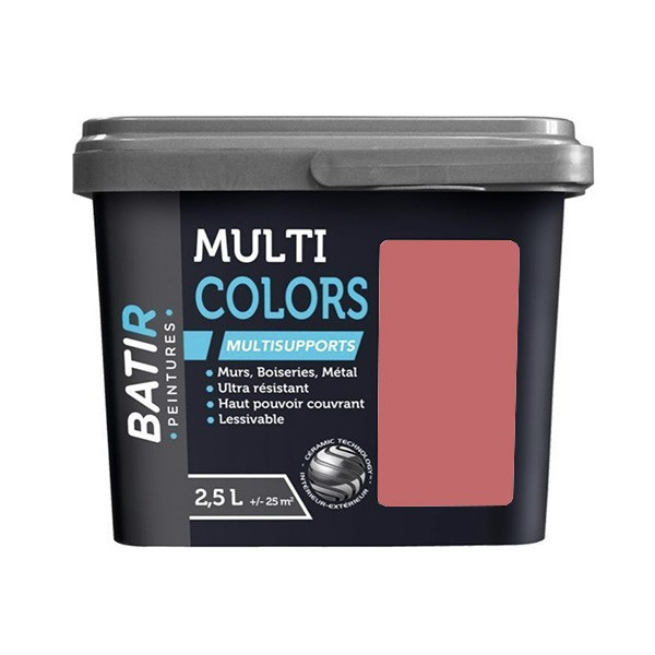 Peintures Multi Colors BÂTIR Satin Soyeux Rose cyclamen - 2,5L