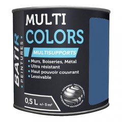 Peintures Multi Colors BÂTIR Satin Soyeux Bleu cobalt - 0,5L