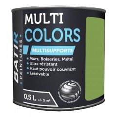 Peintures Multi Colors BÂTIR Satin Soyeux Vert Amazonie - 0,5L