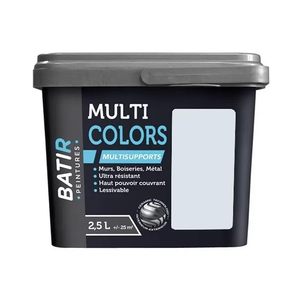 Peintures Multi Colors BÂTIR Satin Soyeux Gris écume - 2,5L
