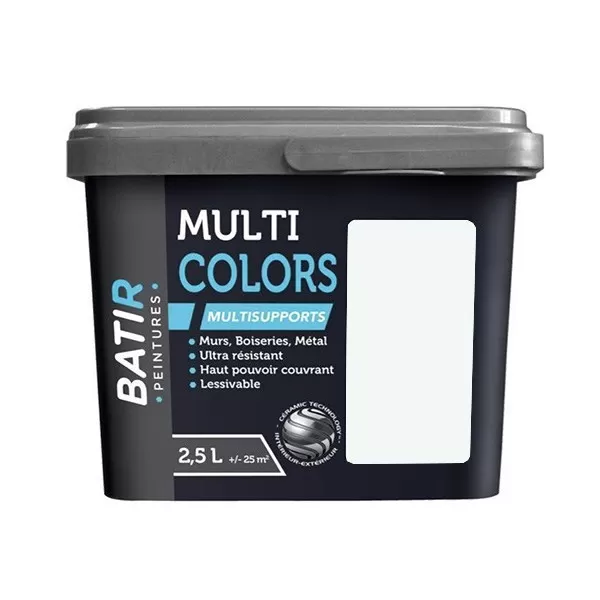 Peintures Multi Colors BÂTIR Satin Soyeux Vert coton - 2,5L