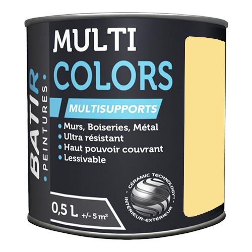 Peintures Multi Colors BÂTIR Narcisse Jaune Satin Soyeux