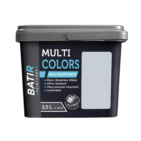 Peintures Multi Colors BÂTIR Satin Soyeux Gris Paris - 2,5L