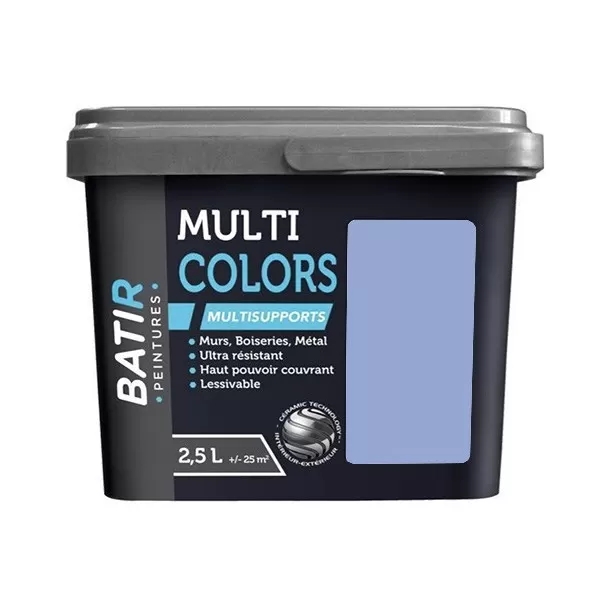 Peintures Multi Colors BÂTIR Satin Soyeux Bleu lavande - 2,5L