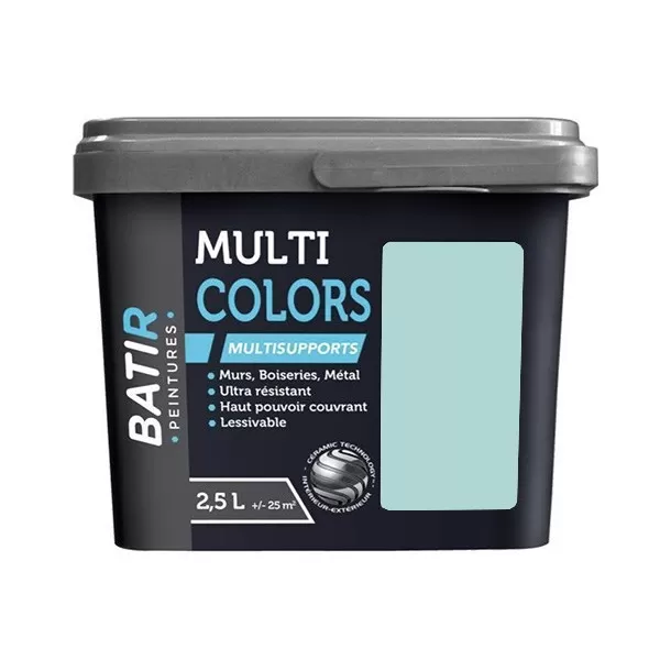 Peintures Multi Colors BÂTIR Satin Soyeux Vert jade - 2,5L