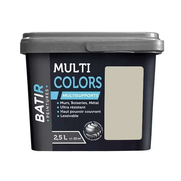Peintures Multi Colors BÂTIR Ecorce Clair Satin - 2,5L