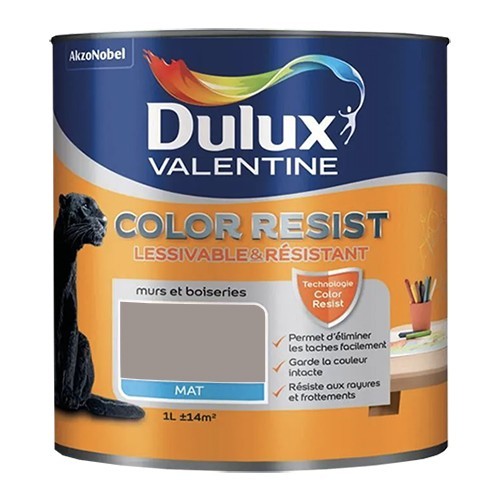 Dulux Valentine Peinture acrylique Color Resist Taupe collector Mat