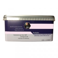 PRO COULEURS Peinture acrylique satinée 2,5L Rose dragée