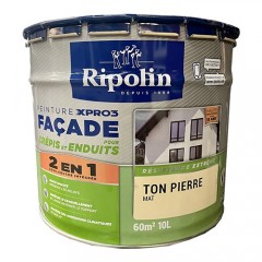 Peinture Façade XPro3 pour crépis & enduits RIPOLIN 10L Ton Pierre