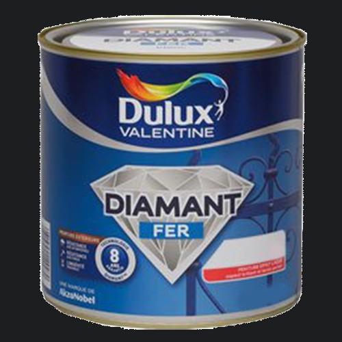 Peinture DULUX VALENTINE Diamant Fer Noir Brillant