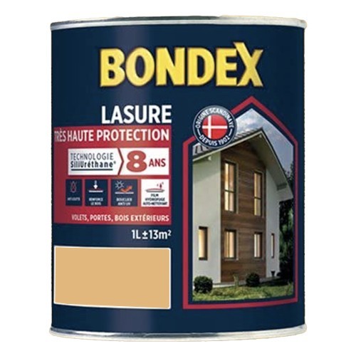 Lasure Très Haute Protection Siliuréthane 8 ans BONDEX Chêne naturel