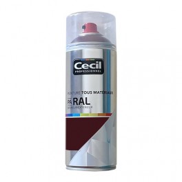 Peinture Aérosol Tous matériaux Cécil Professionnel PA RAL Brun rouge satin (RAL 8012) Peinture Aérosol Tous matériaux Cécil Professionnel PA RAL Brun rouge satin (RAL 8012)