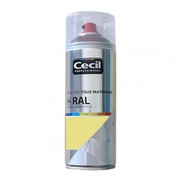 Peinture Aérosol Tous matériaux Cécil Professionnel PA RAL Ivoire satin (RAL 1015) Peinture Aérosol Tous matériaux Cécil Professionnel PA RAL Ivoire satin (RAL 1015)