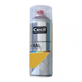 Peinture Aérosol Tous matériaux Cécil Professionnel PA RAL Jaune satin (RAL 1004) Peinture Aérosol Tous matériaux Cécil Professionnel PA RAL Jaune satin (RAL 1004)