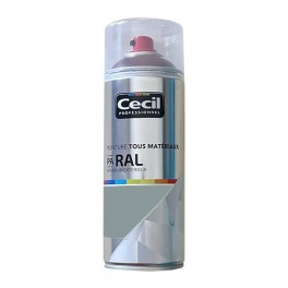 Peinture Aérosol Tous matériaux Cécil Professionnel PA RAL Gris galet satin (RAL 7045) Peinture Aérosol Tous matériaux Cécil Professionnel PA RAL Gris galet satin (RAL 7045)