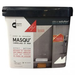 Enduit de rénovation Masqu' carrelage et mur Maison Déco 9kgs Gris perle