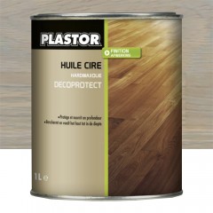 Pot de 1L Huile Cire PLASTOR Decoprotect Gris patiné