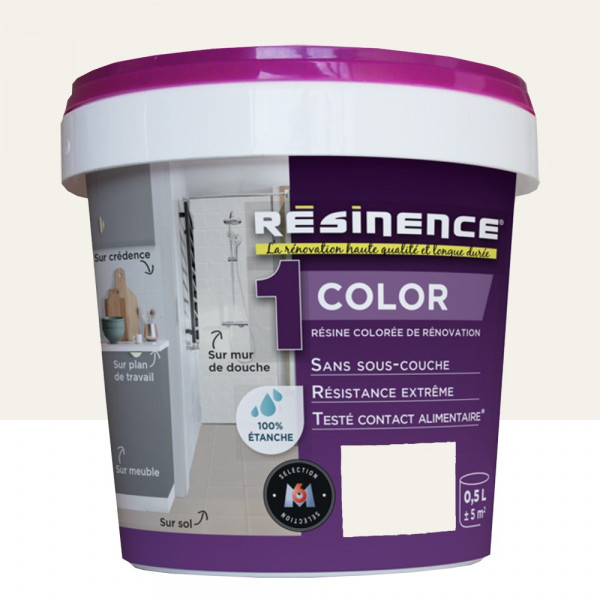 Pot de 0,5L Résine Epoxy RESINENCE Color Ivoirine