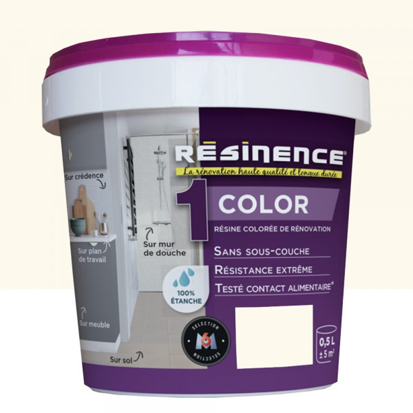 Pot de 0,5L Résine Epoxy RESINENCE Color Blanc cassé