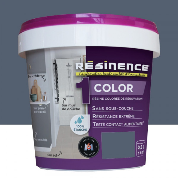 Pot de 0,5L Résine Epoxy RESINENCE Color Gris ardoise