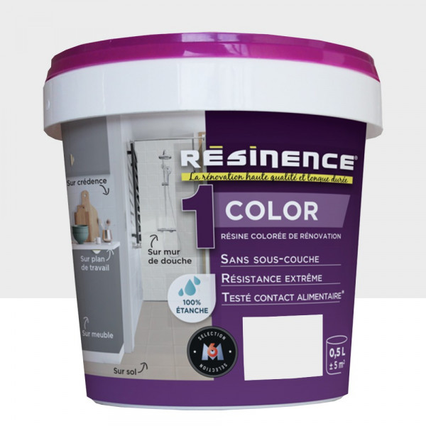 Pot 0,5L Résine Epoxy RESINENCE Color Blanc cendre