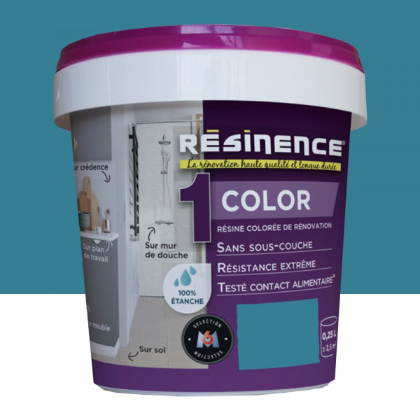 Pot de 0,25L Résine Epoxy RESINENCE Color Plume de paon
