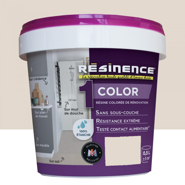 Pot de 0,5L Résine Epoxy RESINENCE Color Tendre beige