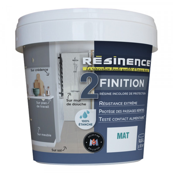 Pot de 0,5L Résine de finition RESINENCE Aspect Mat
