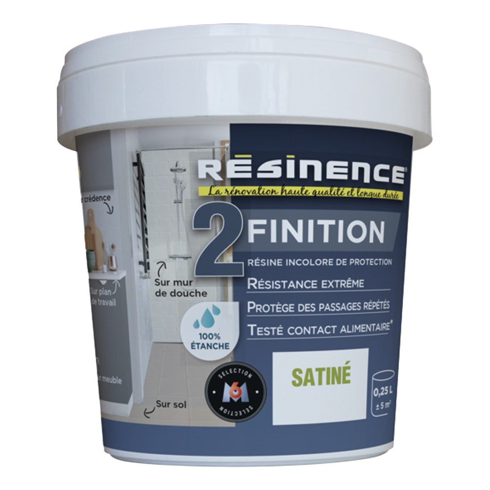 Pot de 0,25L Résine de finition RESINENCE Aspect Satin