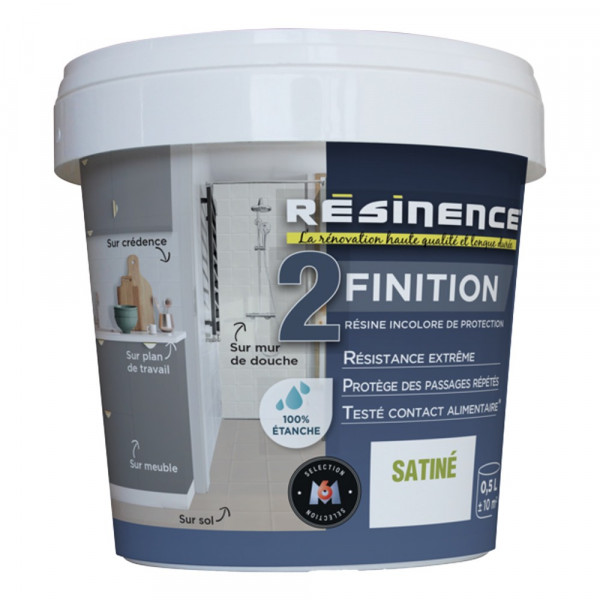 Pot de 0,5L Résine de finition RESINENCE Aspect Satin