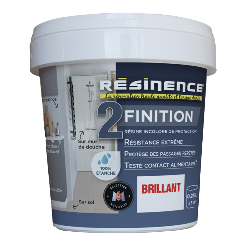 Pot de 0,25L Résine de finition RESINENCE Aspect Brillant