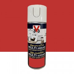 Bombe de peinture V33 Rénovation Multi-Supports Rouge caprice 400ml