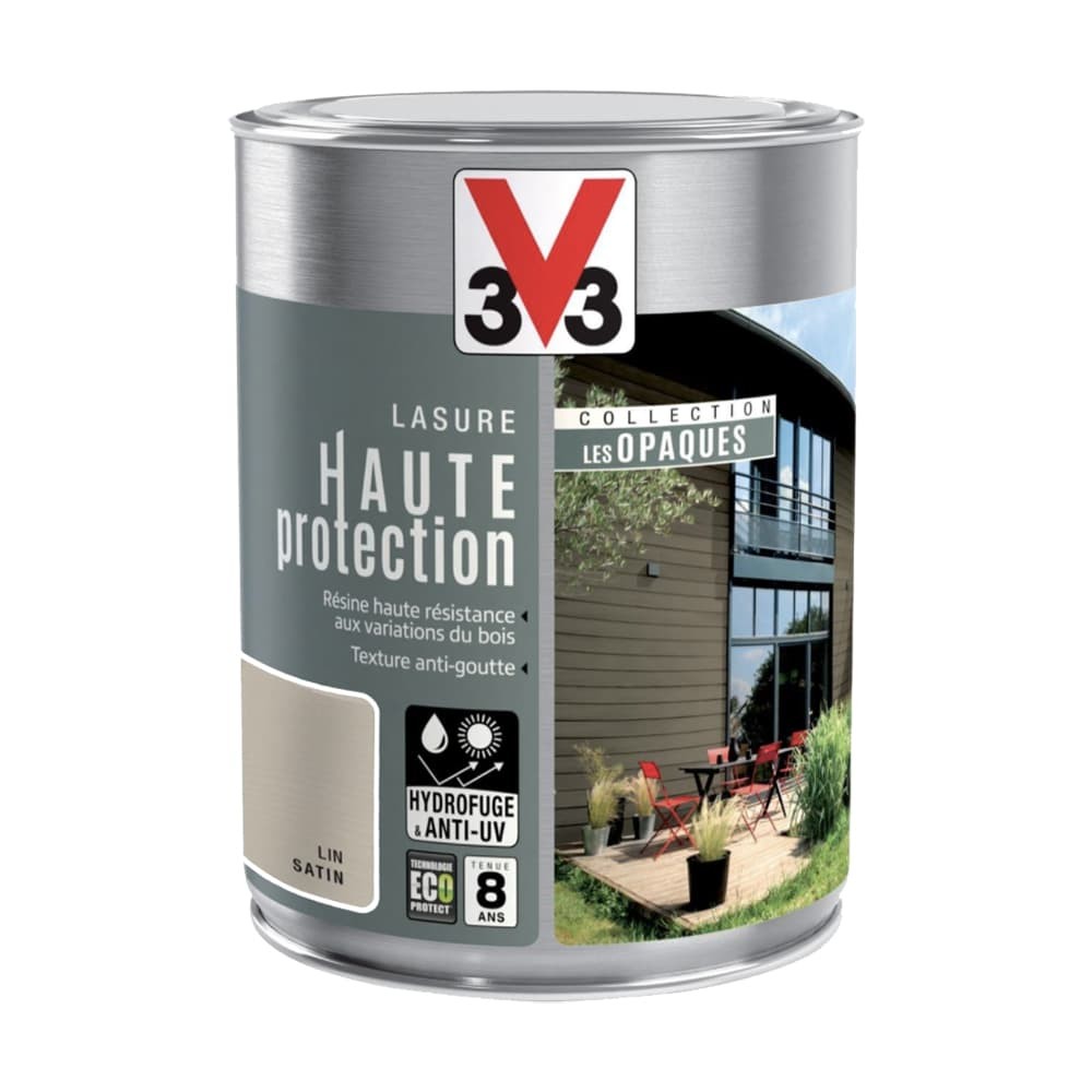 Lasure Haute Protection V33 Les Opaques Lin pot d'1L