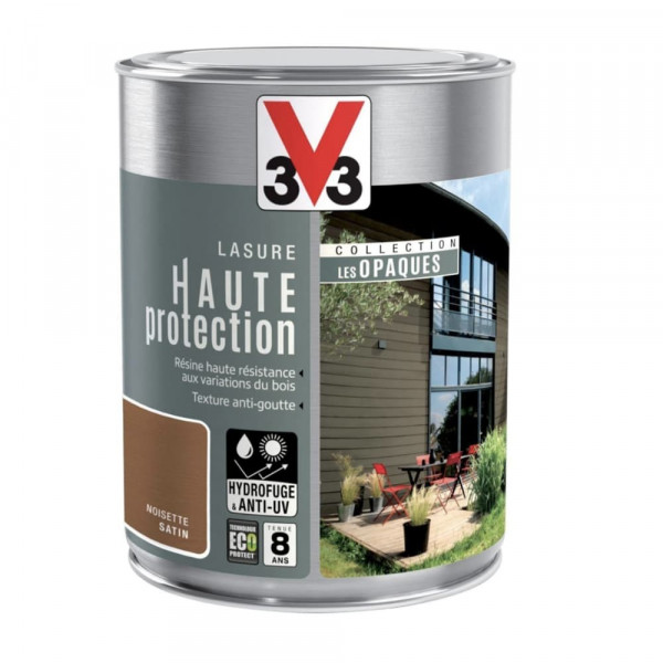Lasure Haute Protection V33 Les Opaques Noisette pot d'1L