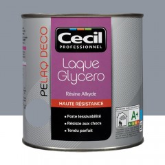 Peinture laque CÉCIL PELAQ DECO Satin Gris acier pot de 0,5L