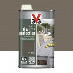 Huile Haute protection V33 Gris taupé pot d'1L