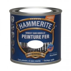 Peinture Fer Hammerite Direct sur Rouille Blanc Brillant pot de 0,25L