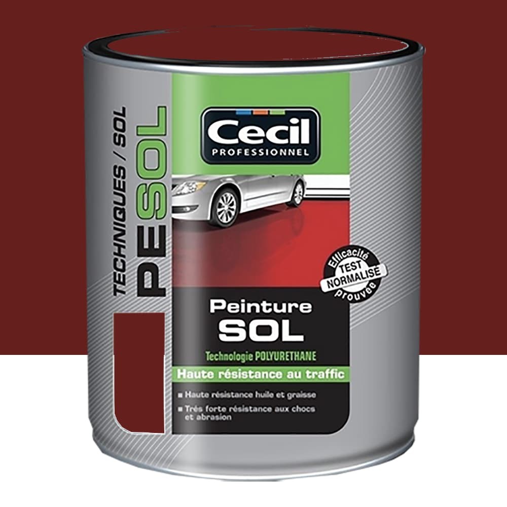 Peinture sol Cécil Professionnel PE SOL Rouge brique pot de 2,5L Peinture sol Cécil Professionnel PE SOL Rouge brique pot de 2,5L